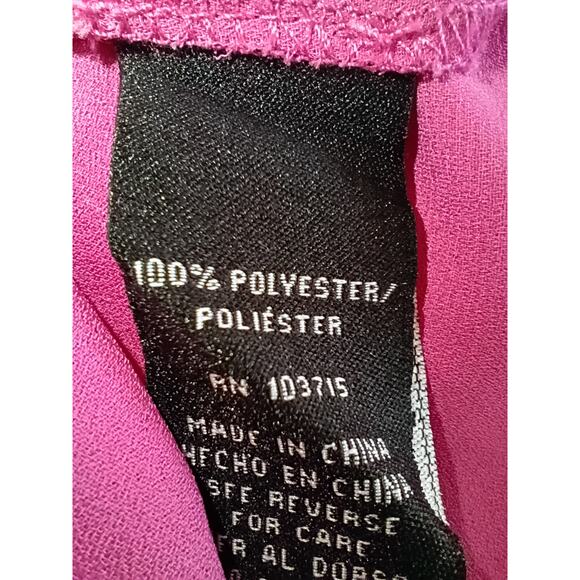 Zac & Rachel Women's Dressy Blouse Medium Pink Polyester - Picture 4 of 4